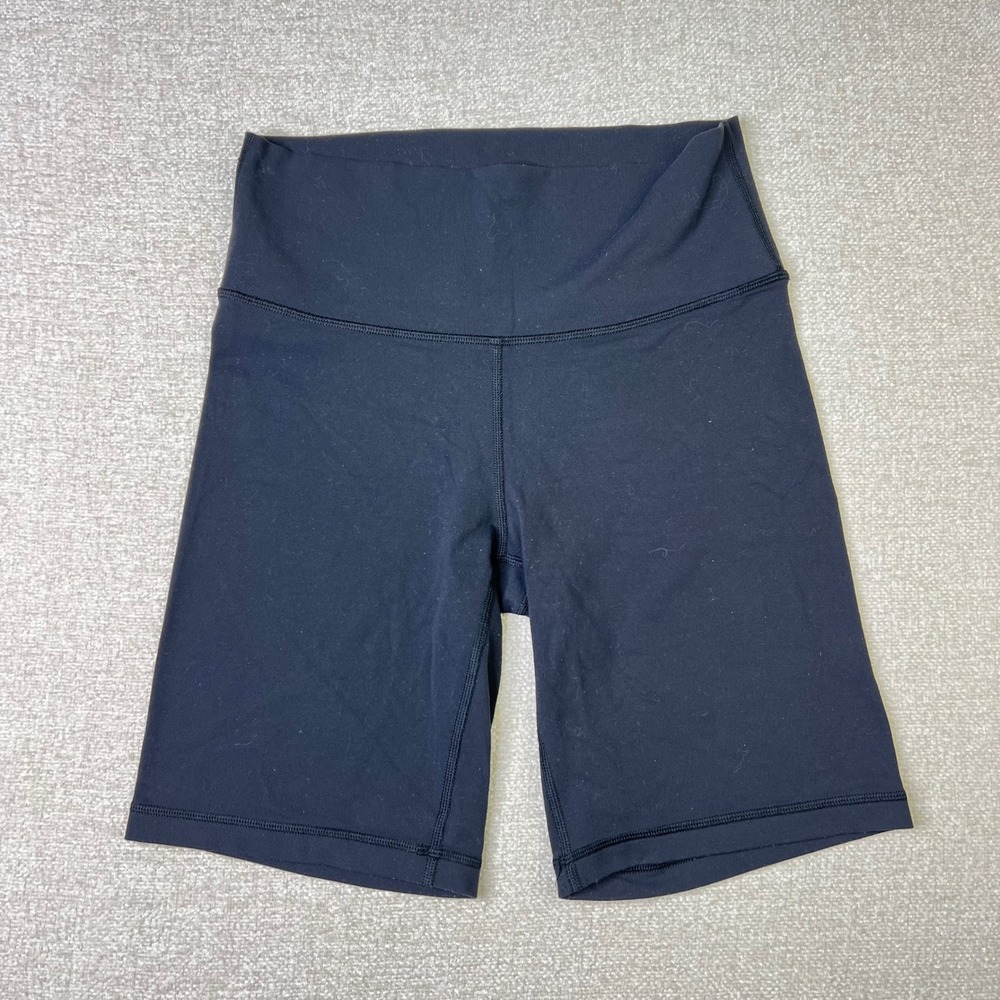 TNA Aritzia Butter Cheeky High Waisted Biker Shorts Size Large Black Activewear